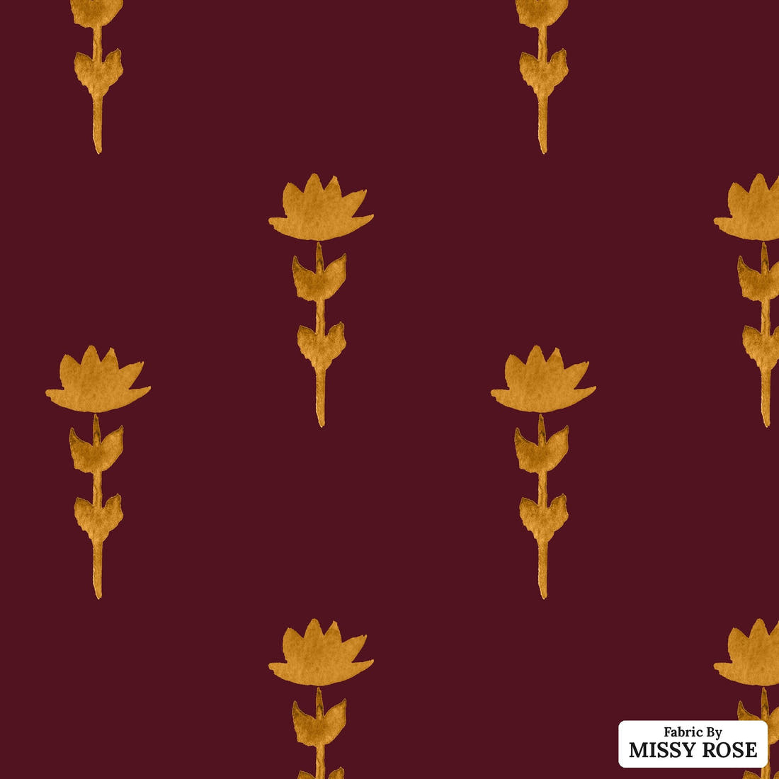 Laura Hamzic 46 - flat view of the print, zoom in for detail | Fabric by Missy Rose
