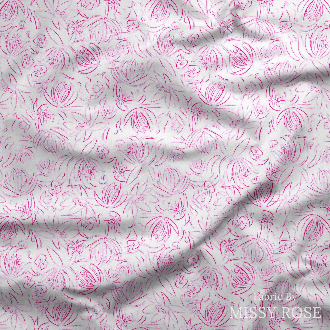 Laura Hamzic 47 draped fabric mockup - custom printed fabric by the metre | Fabric by Missy Rose