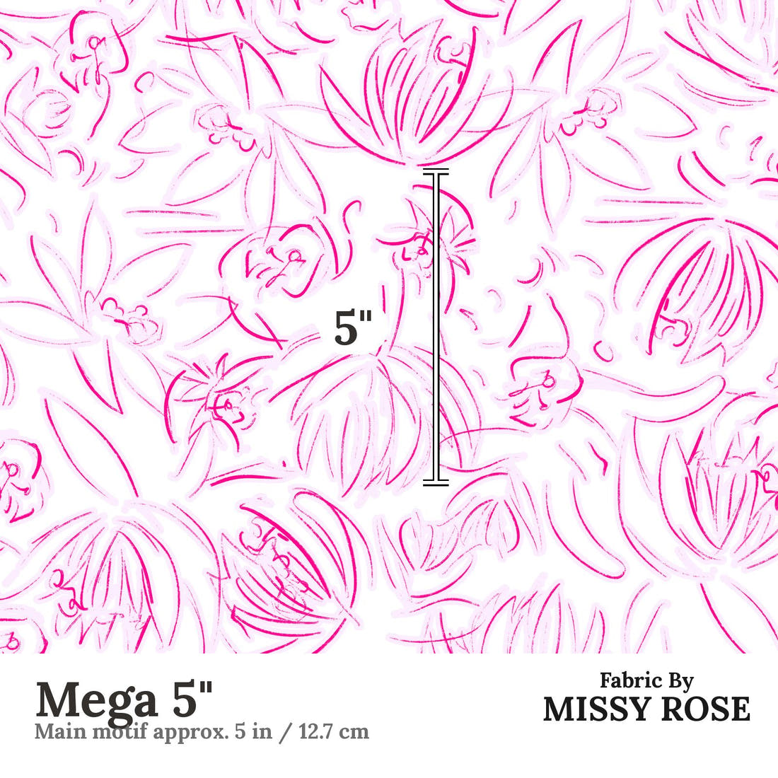 Laura Hamzic 47 Mega 5 inch print scale guide | Fabric by Missy Rose