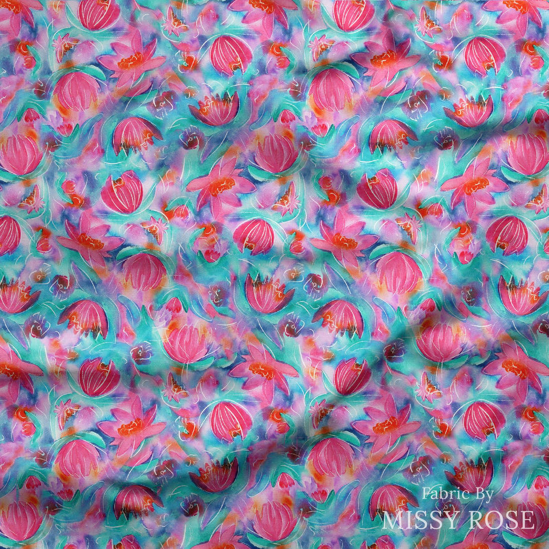 Laura Hamzic 48 draped fabric mockup - custom printed fabric by the metre | Fabric by Missy Rose