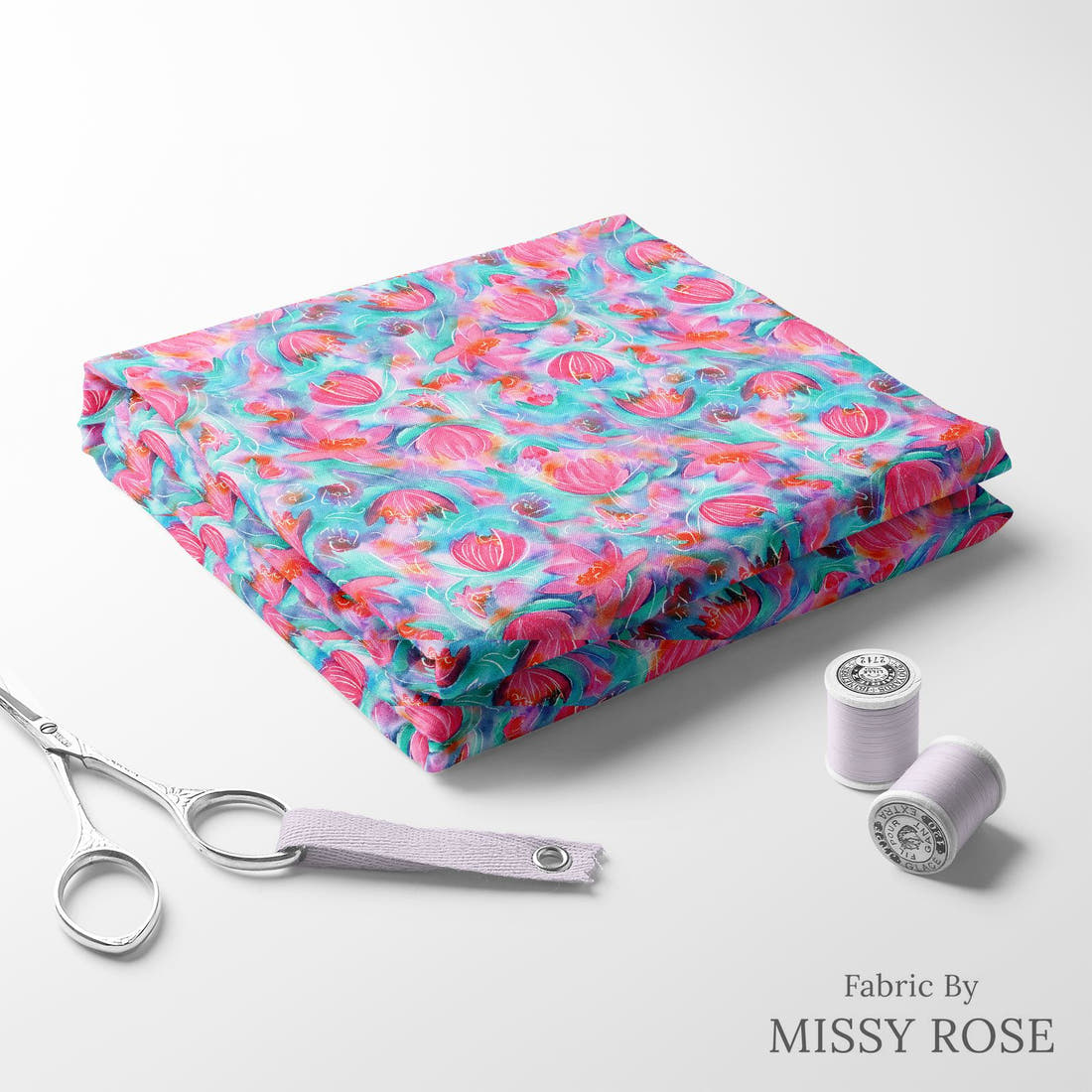Laura Hamzic 48 folded fabric stack with matching thread - pre-order fabric Australia | Fabric by Missy Rose