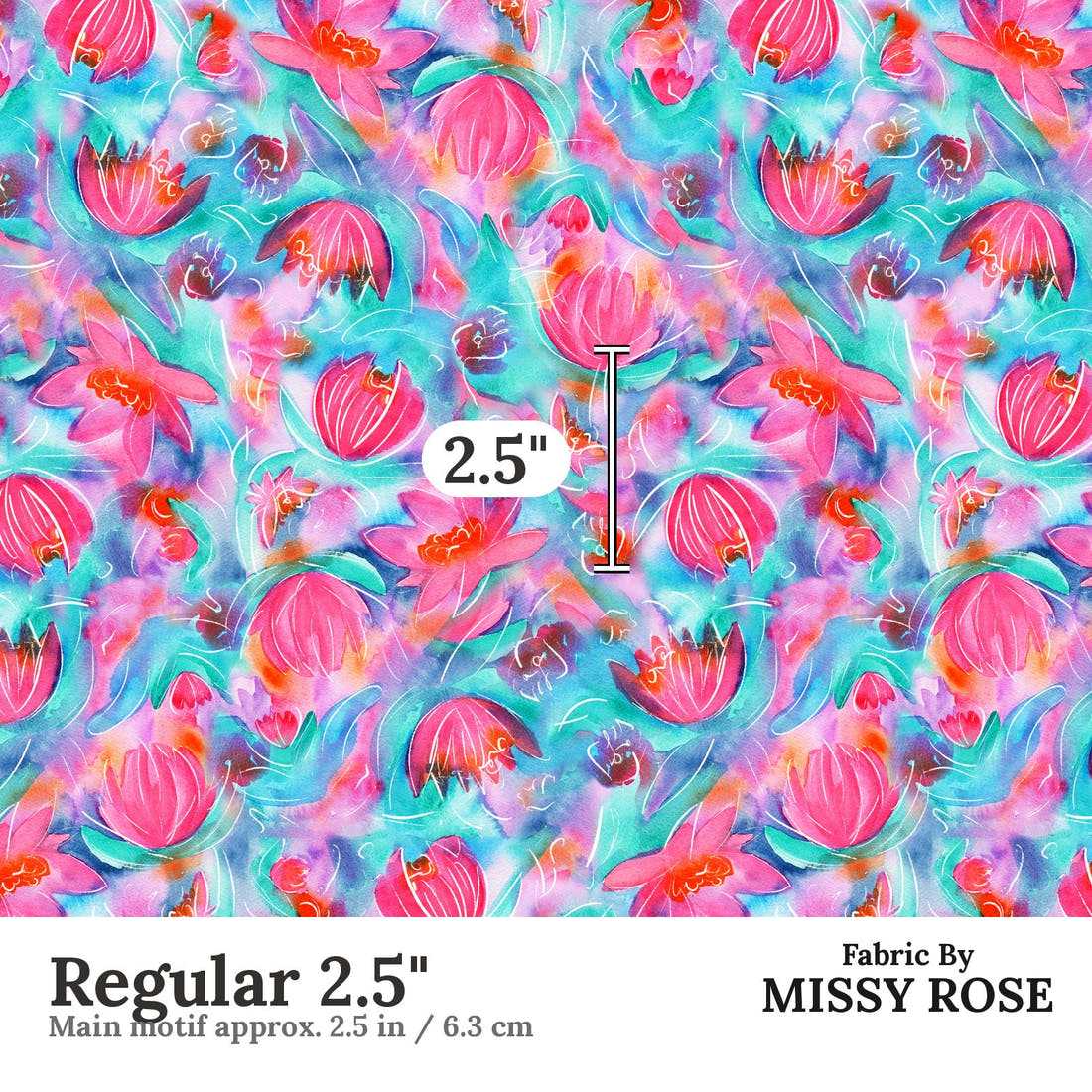 Laura Hamzic 48 Regular 2.5 inch print scale guide | Fabric by Missy Rose