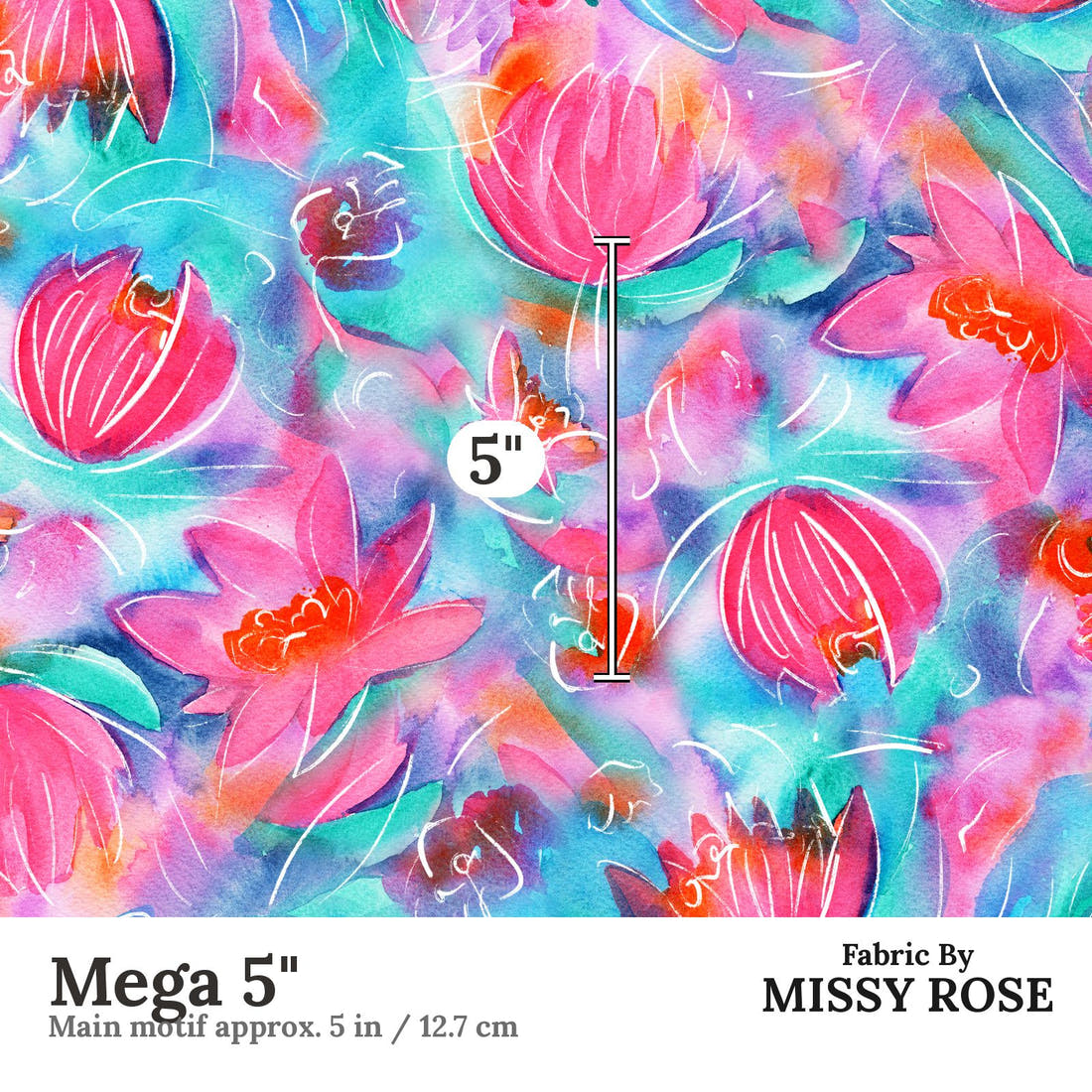 Laura Hamzic 48 Mega 5 inch print scale guide | Fabric by Missy Rose