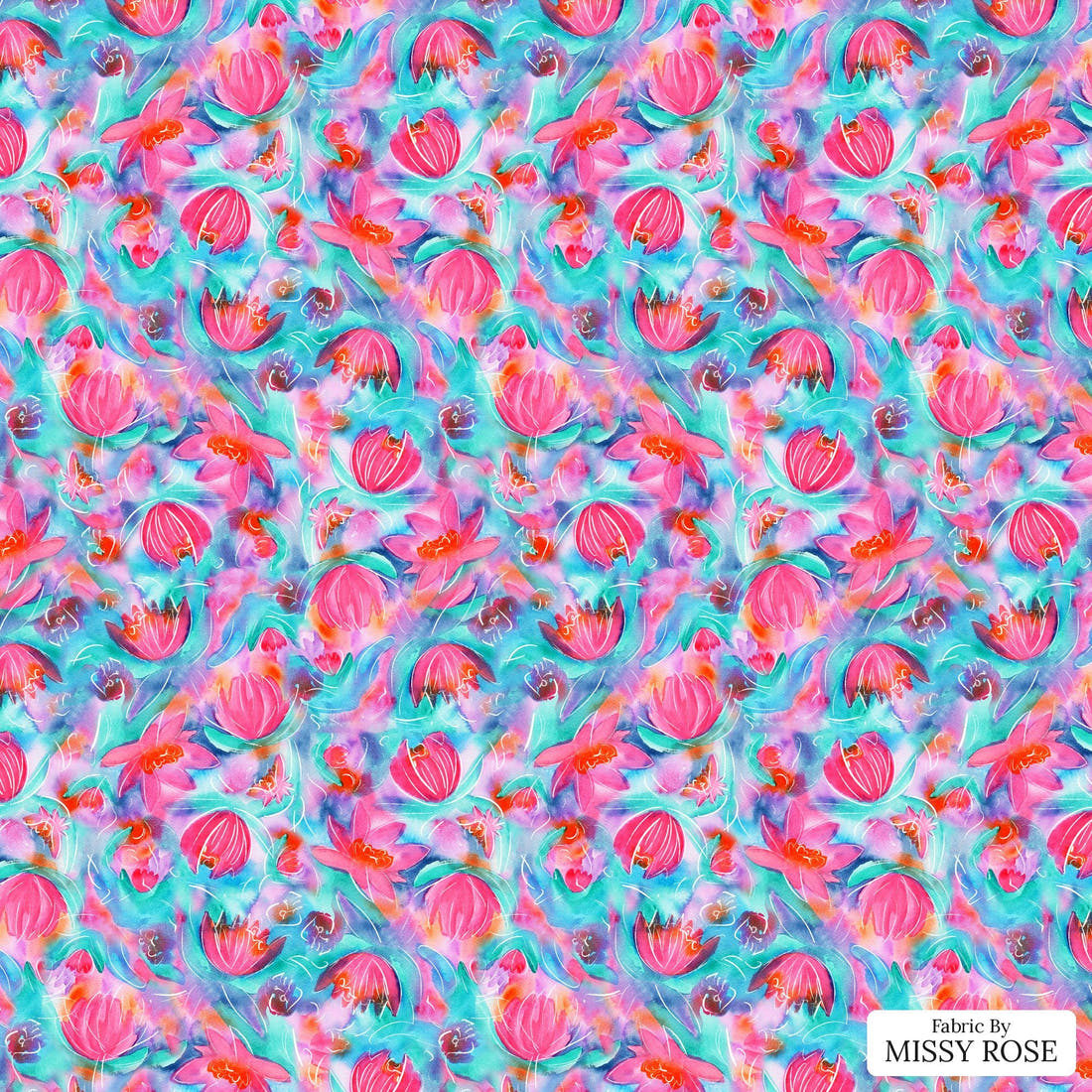 Laura Hamzic 48 - flat view of the print, zoom in for detail | Fabric by Missy Rose