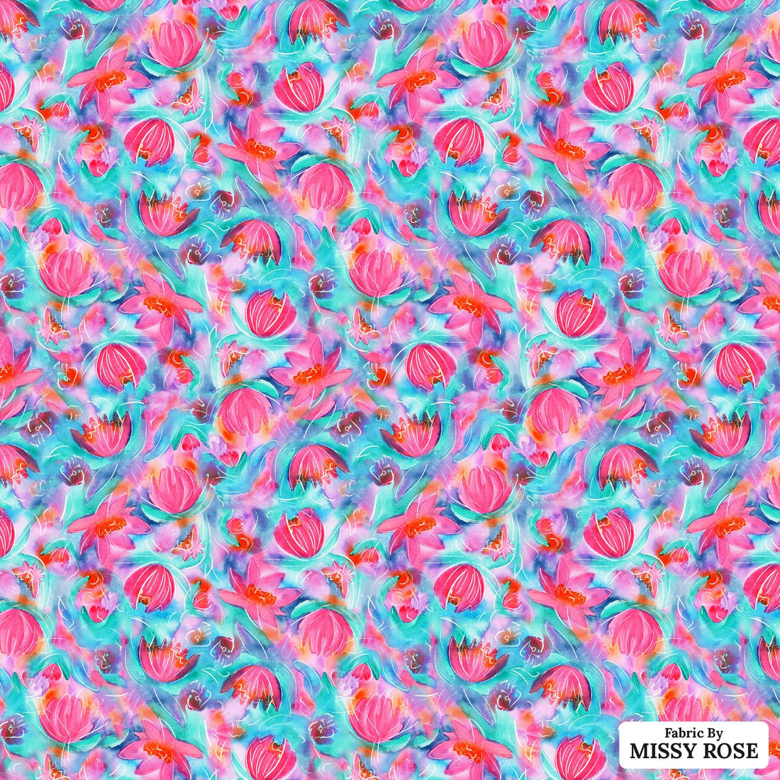 Laura Hamzic 48 - flat view of the print, zoom in for detail | Fabric by Missy Rose