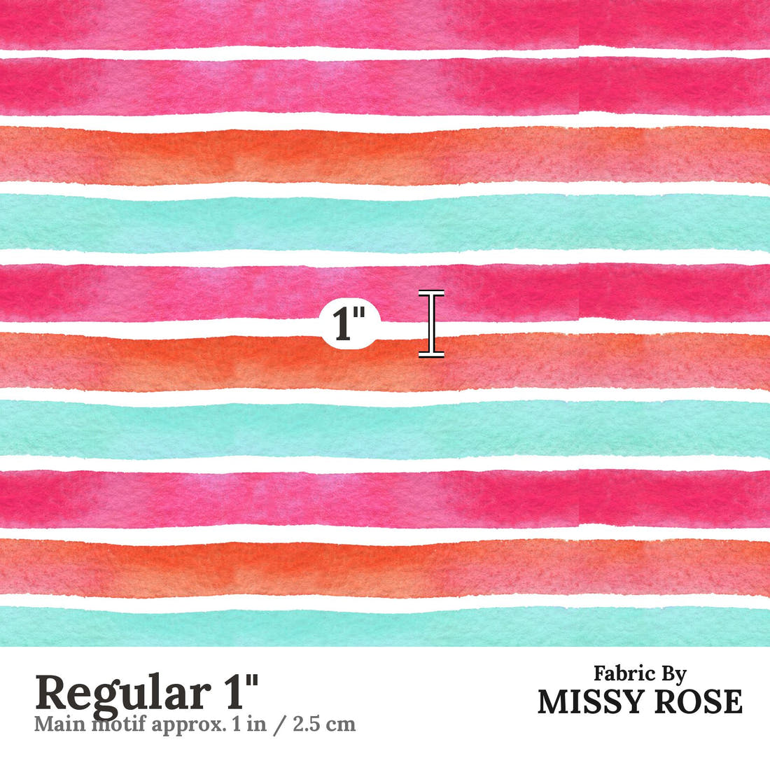 Laura Hamzic 49 Regular 1 inch print scale guide | Fabric by Missy Rose