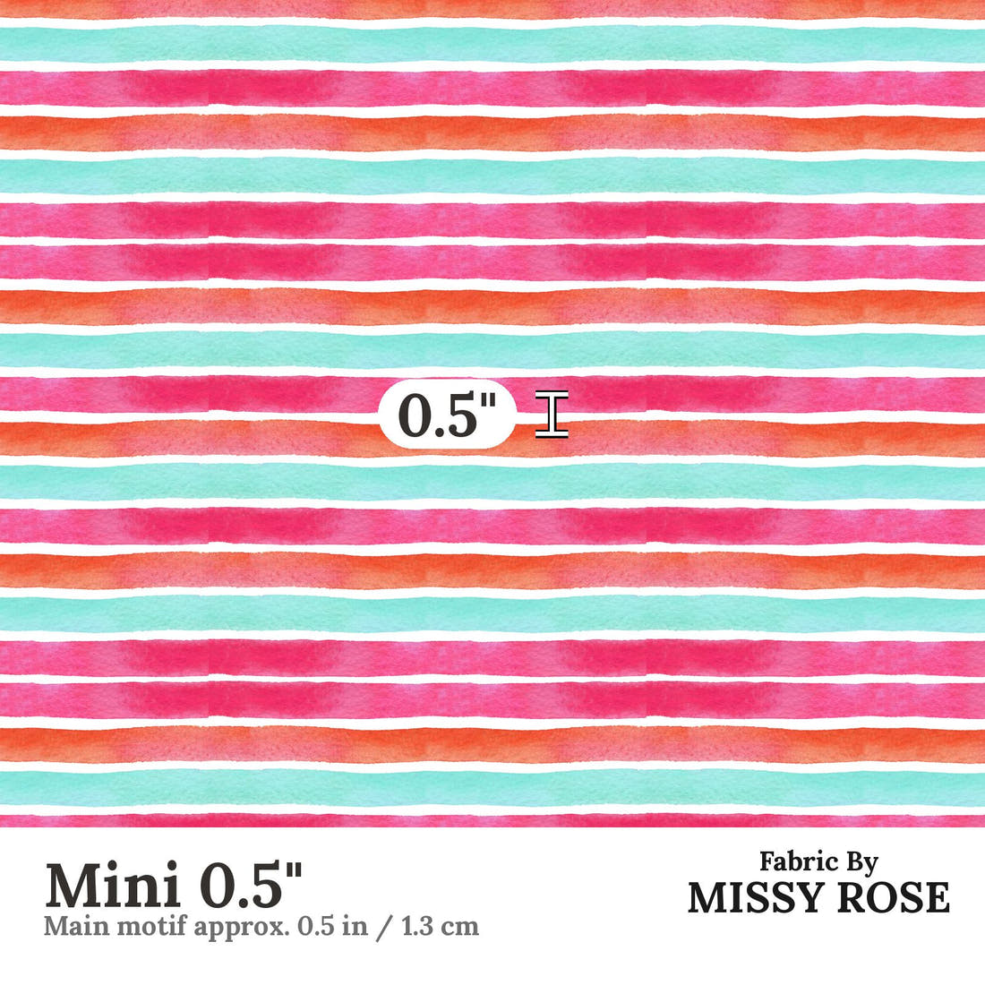 Laura Hamzic 49 Mini 0.5 inch print scale guide | Fabric by Missy Rose