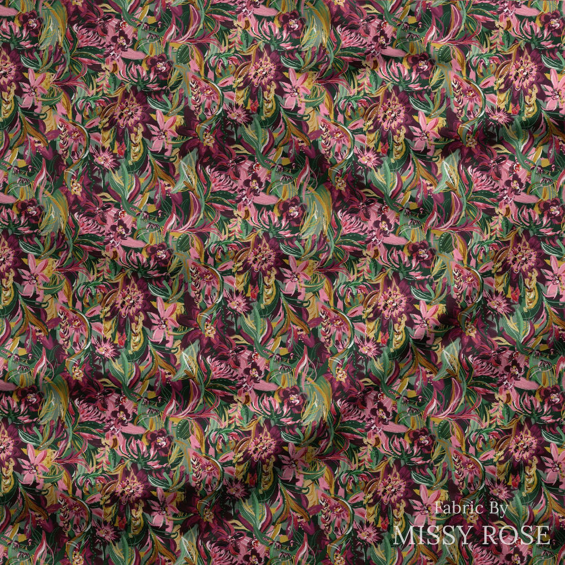 Laura Hamzic 50 draped fabric mockup - custom printed fabric by the metre | Fabric by Missy Rose