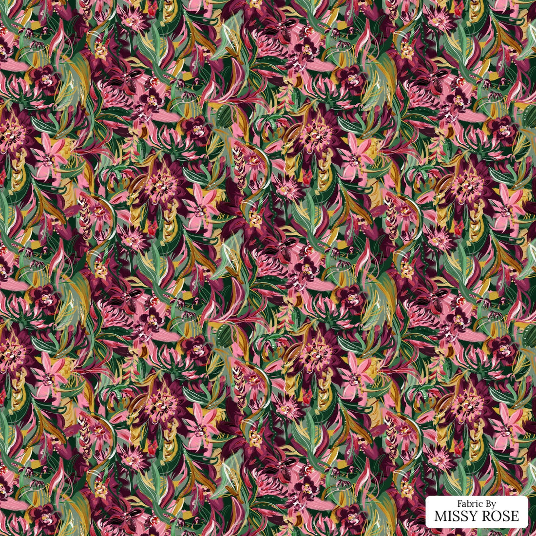 Laura Hamzic 50 - flat view of the print, zoom in for detail | Fabric by Missy Rose