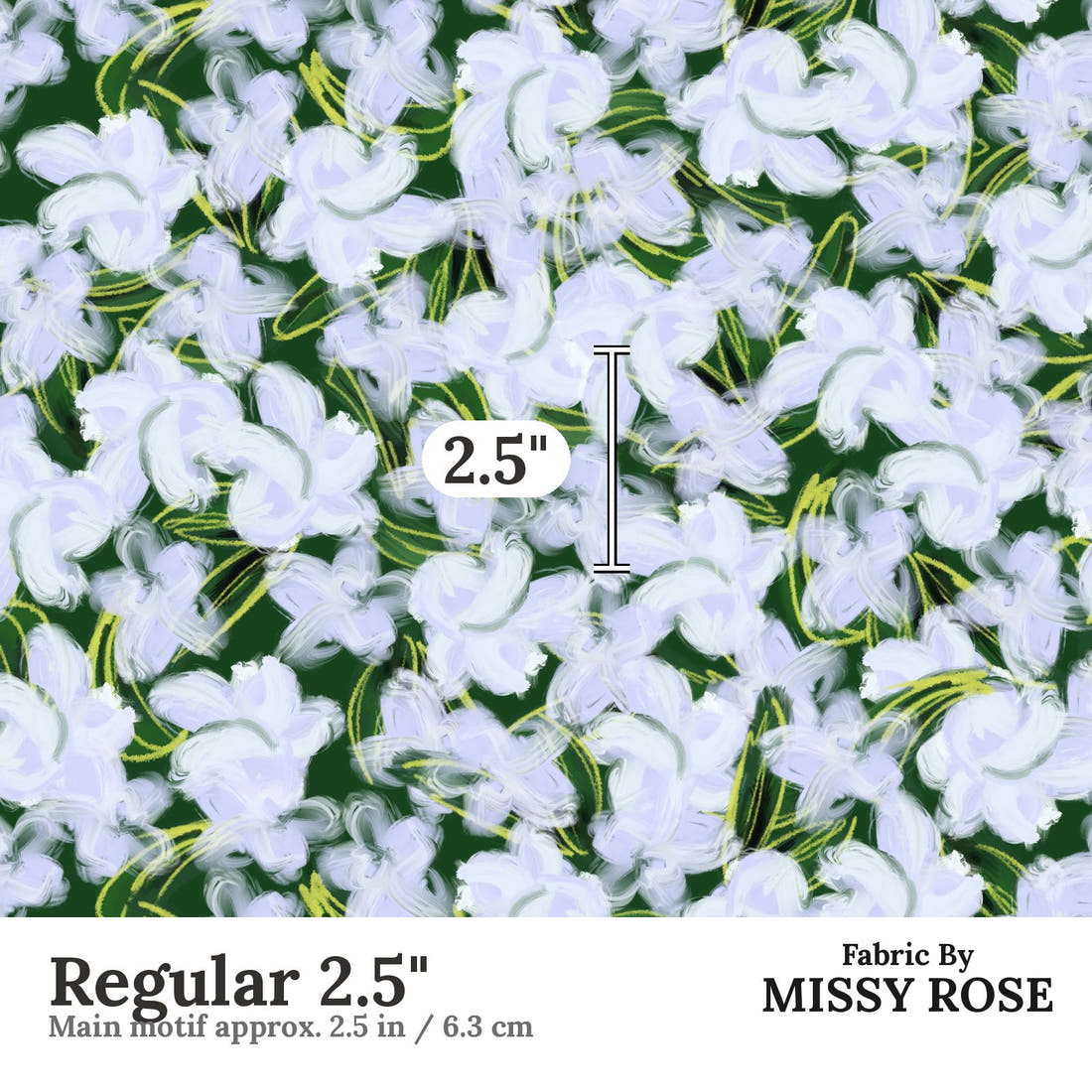 Laura Hamzic 51 Regular 2.5 inch print scale guide | Fabric by Missy Rose