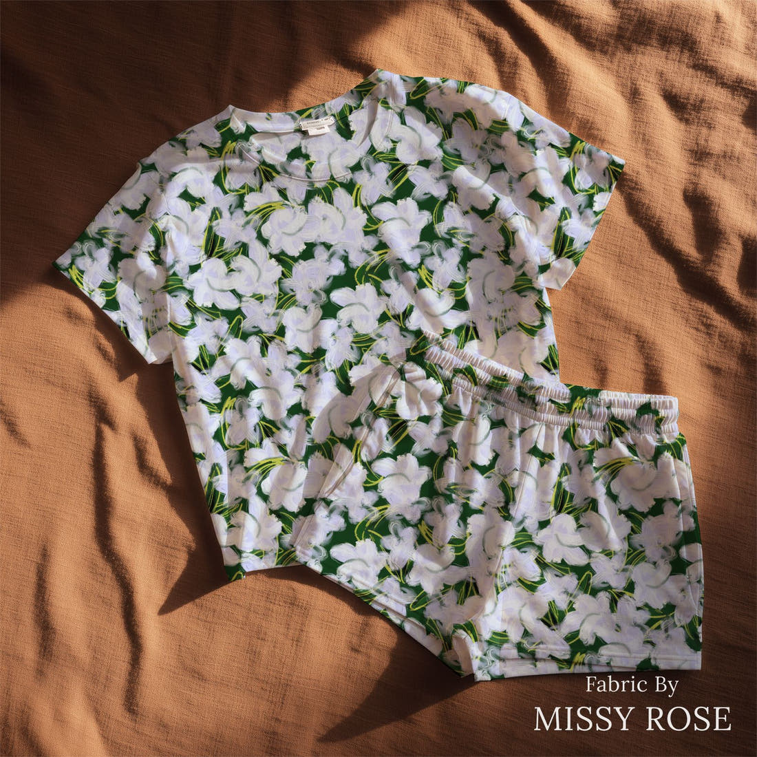 Laura Hamzic 51 sewn into a lounge set - see how the print looks made up | Fabric by Missy Rose