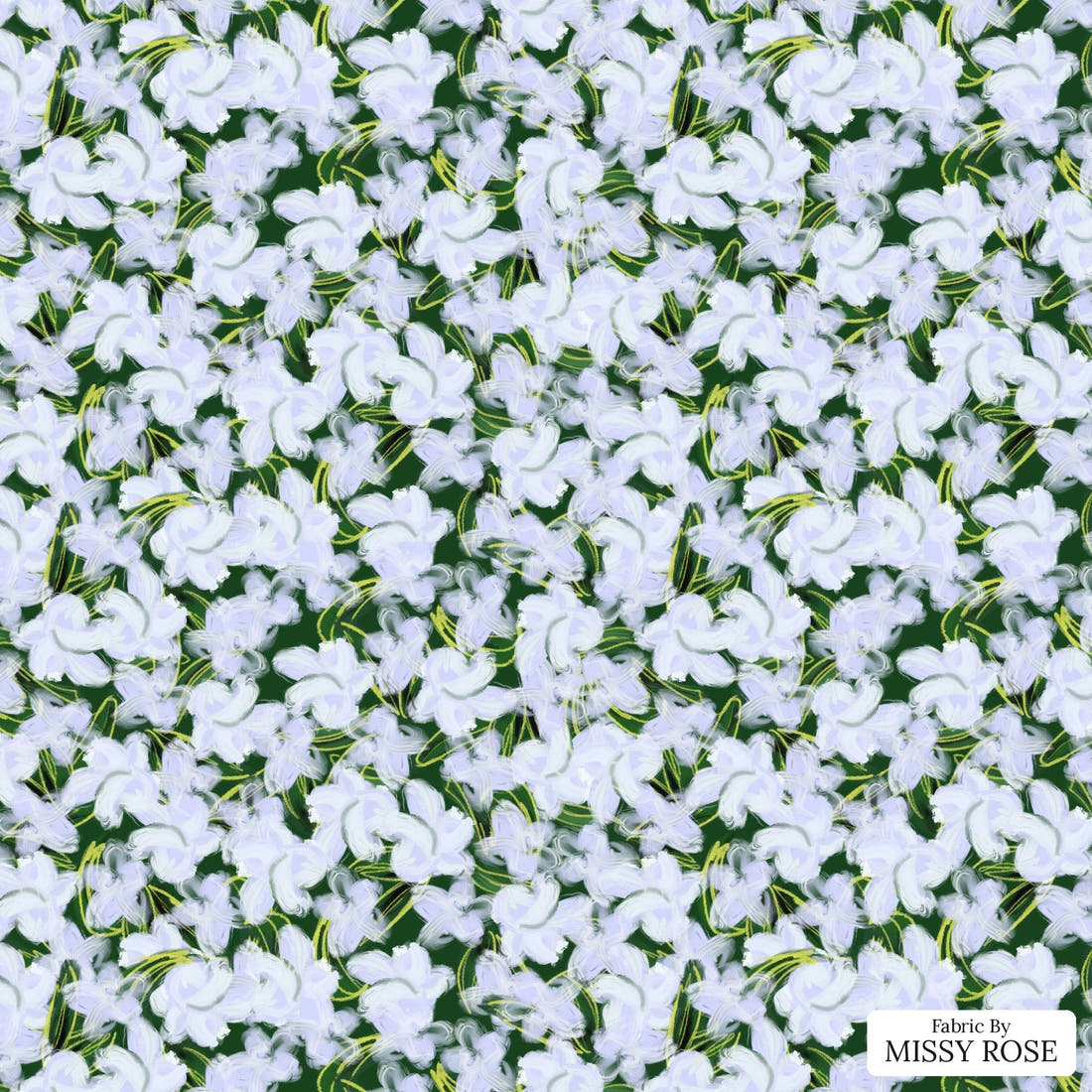 Laura Hamzic 51 - flat view of the print, zoom in for detail | Fabric by Missy Rose