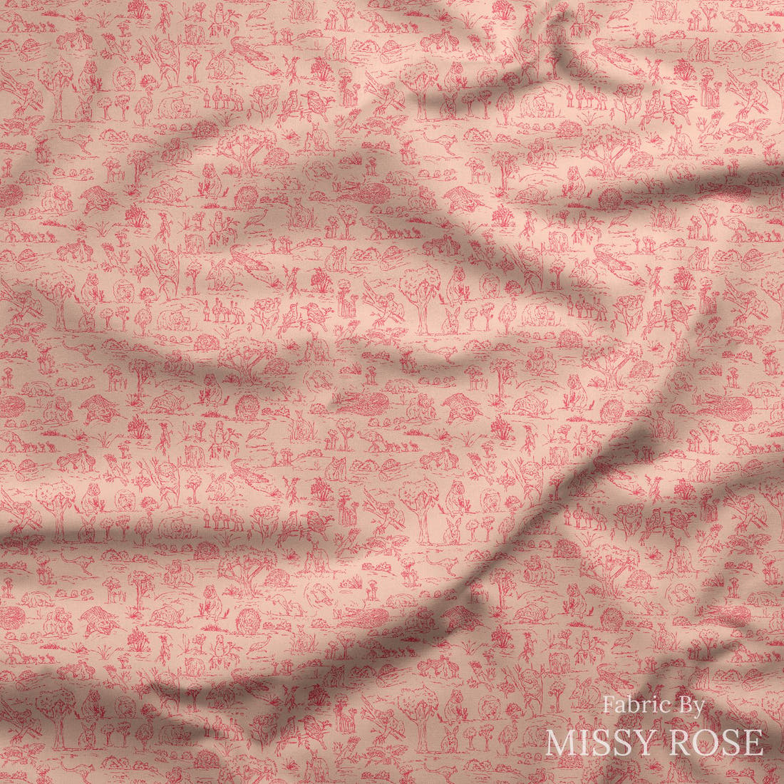 Laura Hamzic 52 draped fabric mockup - custom printed fabric by the metre | Fabric by Missy Rose