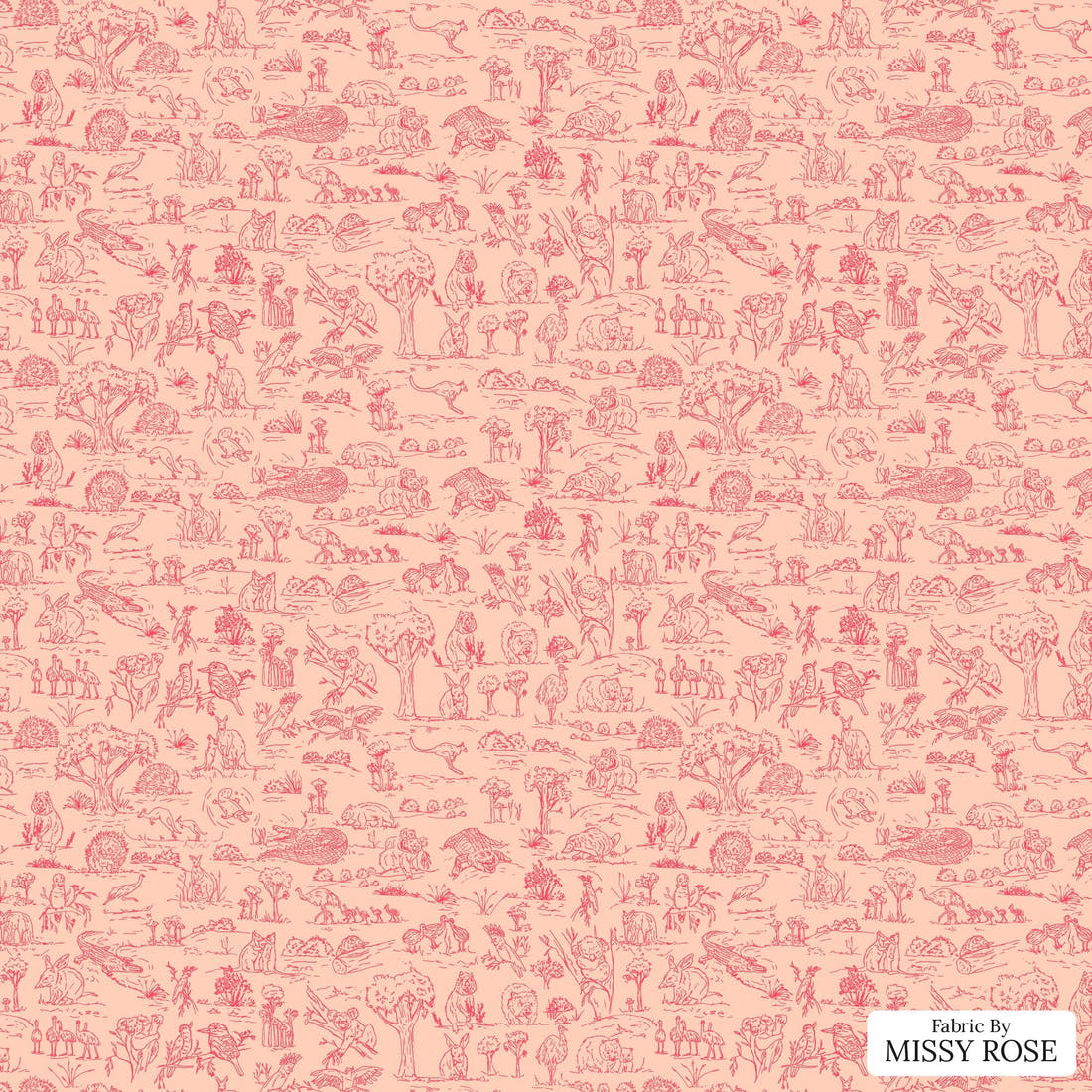 Laura Hamzic 52 - flat view of the print, zoom in for detail | Fabric by Missy Rose