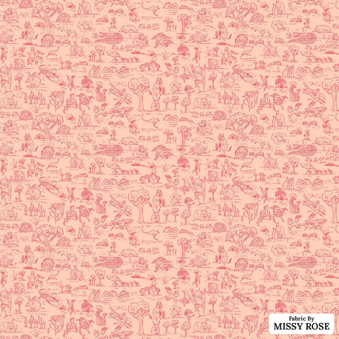 Laura Hamzic 52 - flat view of the print, zoom in for detail | Fabric by Missy Rose