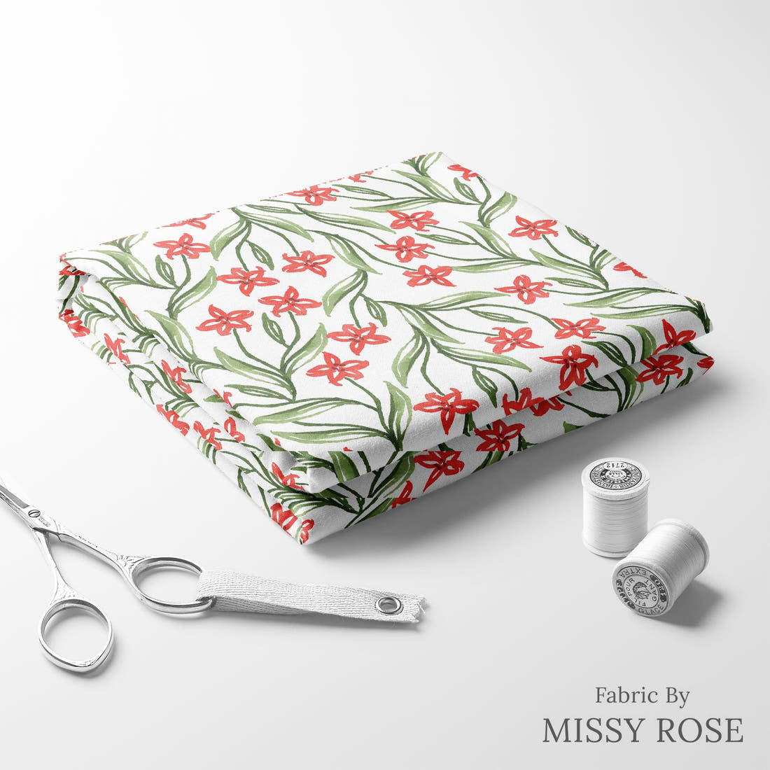 Laura Hamzic 53 folded fabric stack with matching thread - pre-order fabric Australia | Fabric by Missy Rose