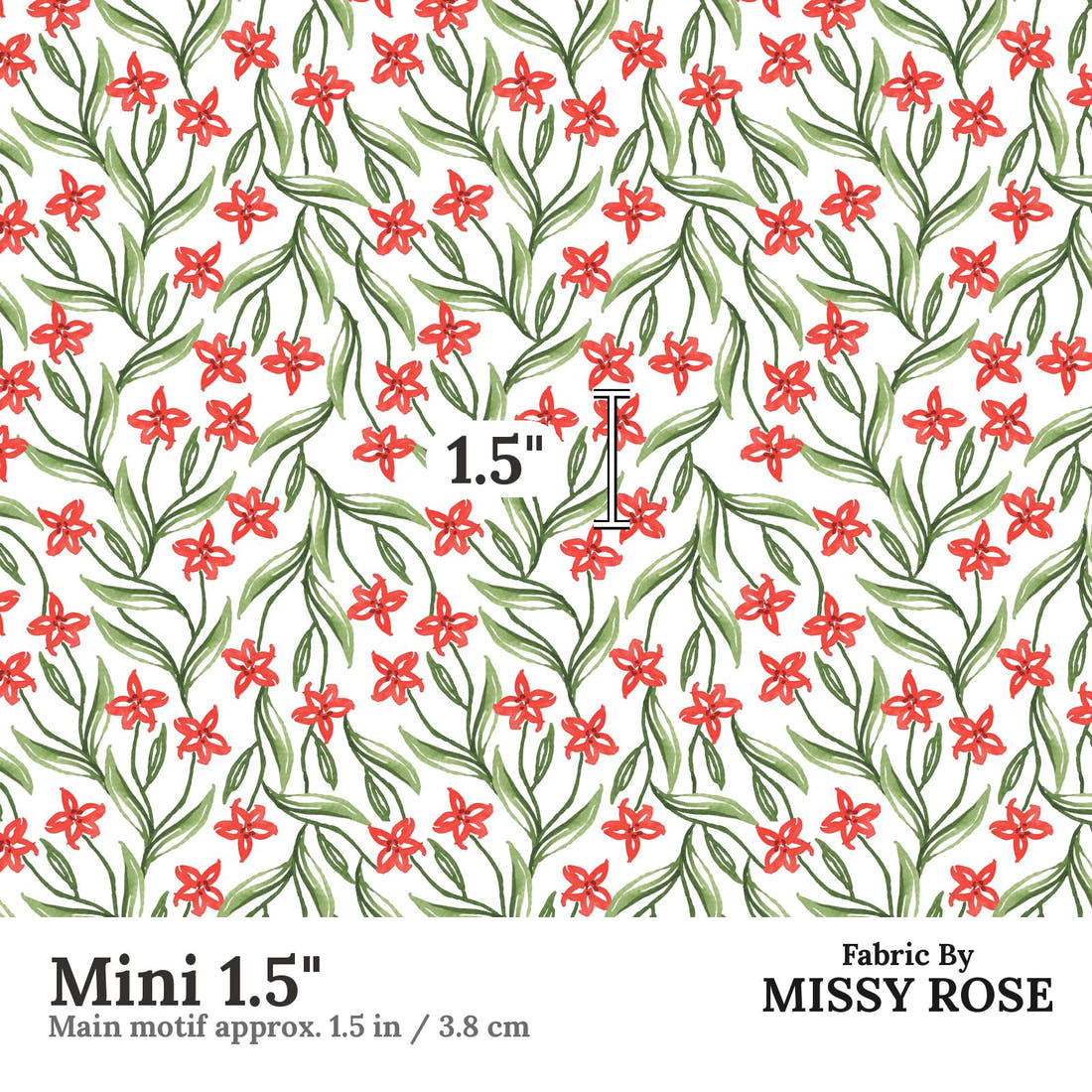 Laura Hamzic 53 Mini 1.5 inch print scale guide | Fabric by Missy Rose
