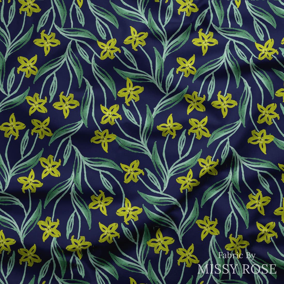 Laura Hamzic 54 draped fabric mockup - custom printed fabric by the metre | Fabric by Missy Rose