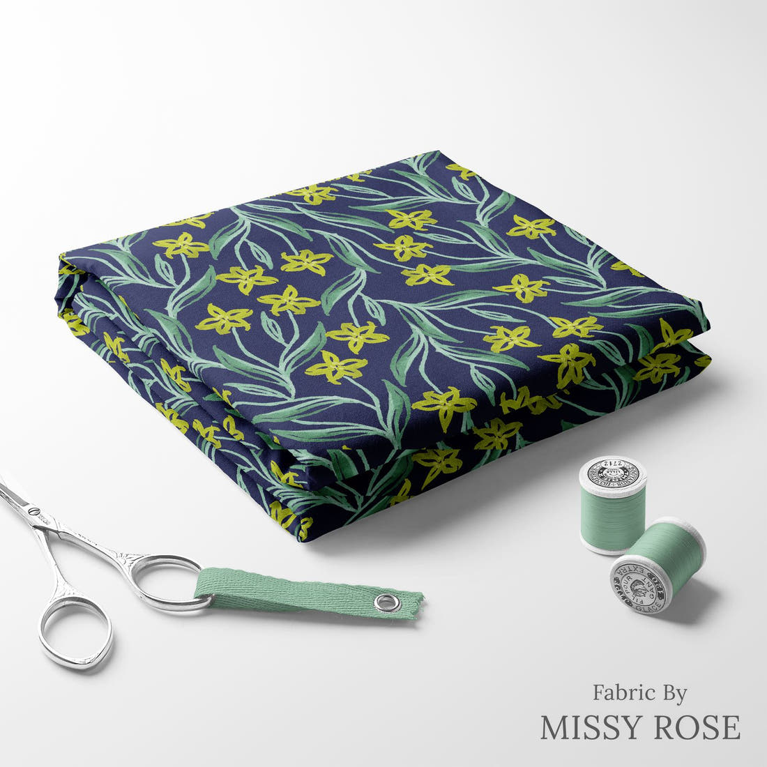 Laura Hamzic 54 folded fabric stack with matching thread - pre-order fabric Australia | Fabric by Missy Rose