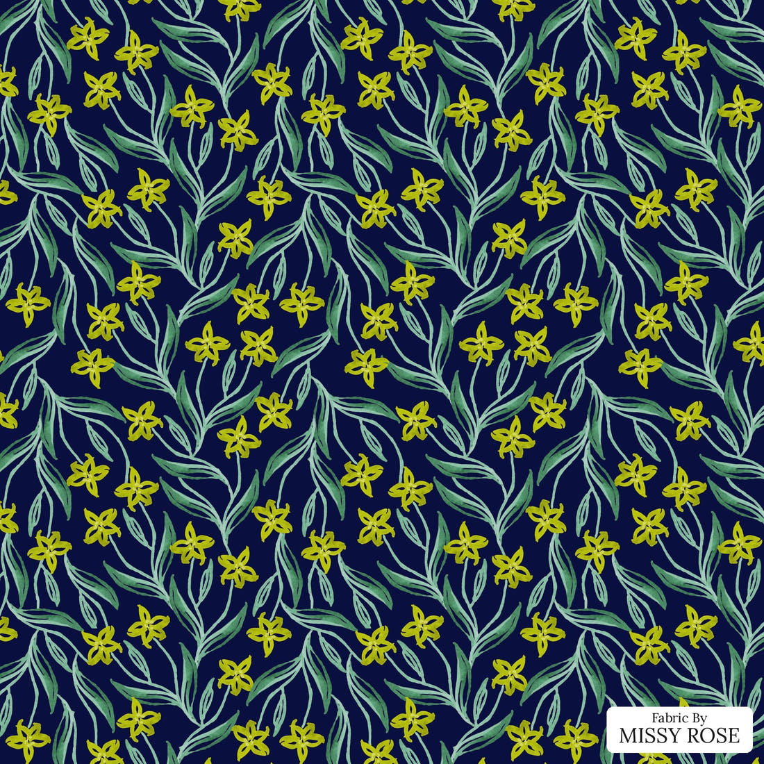 Laura Hamzic 54 - flat view of the print, zoom in for detail | Fabric by Missy Rose