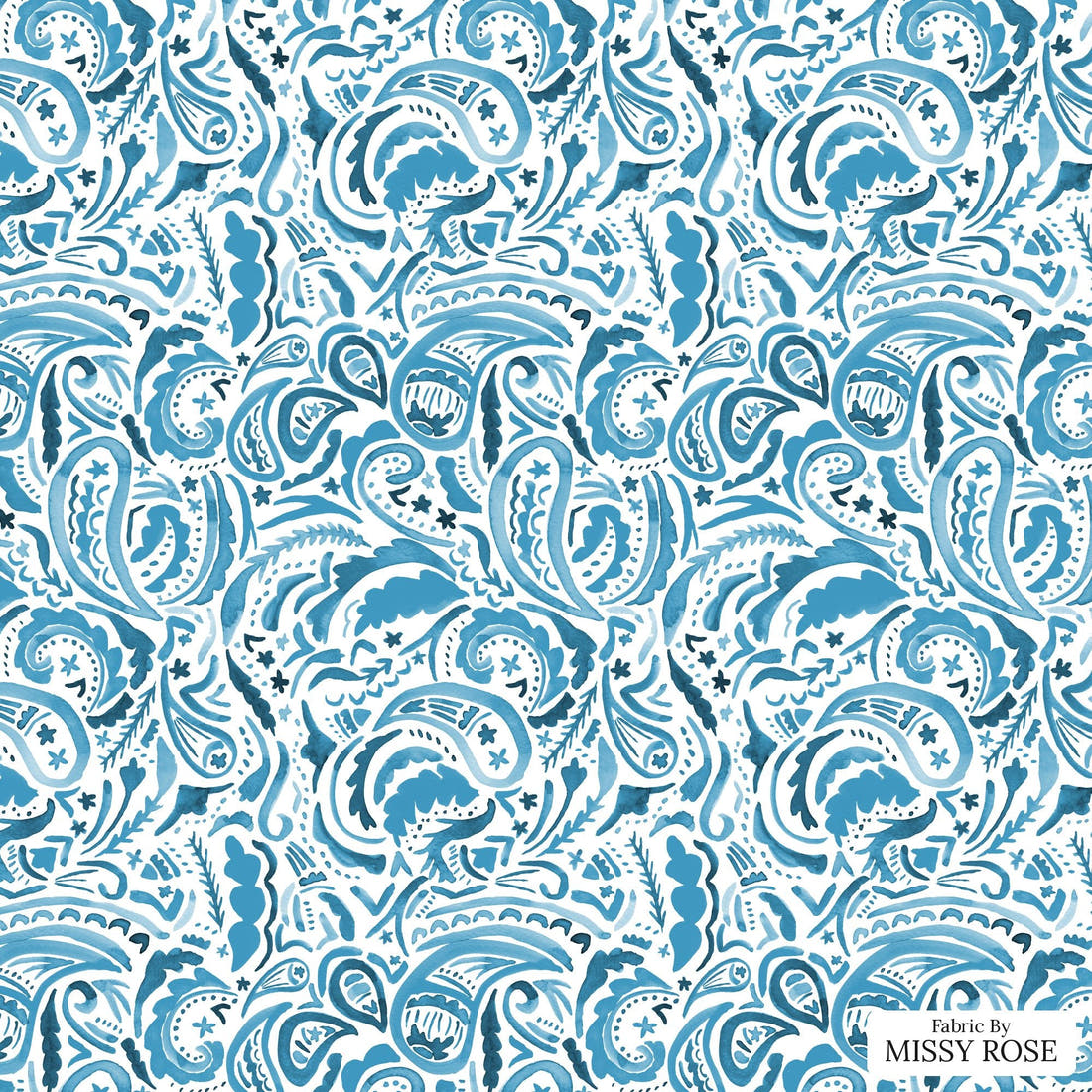 Laura Hamzic 55 - flat view of the print, zoom in for detail | Fabric by Missy Rose