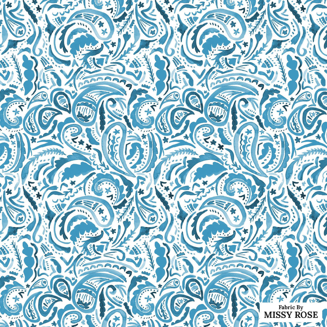 Laura Hamzic 55 - flat view of the print, zoom in for detail | Fabric by Missy Rose