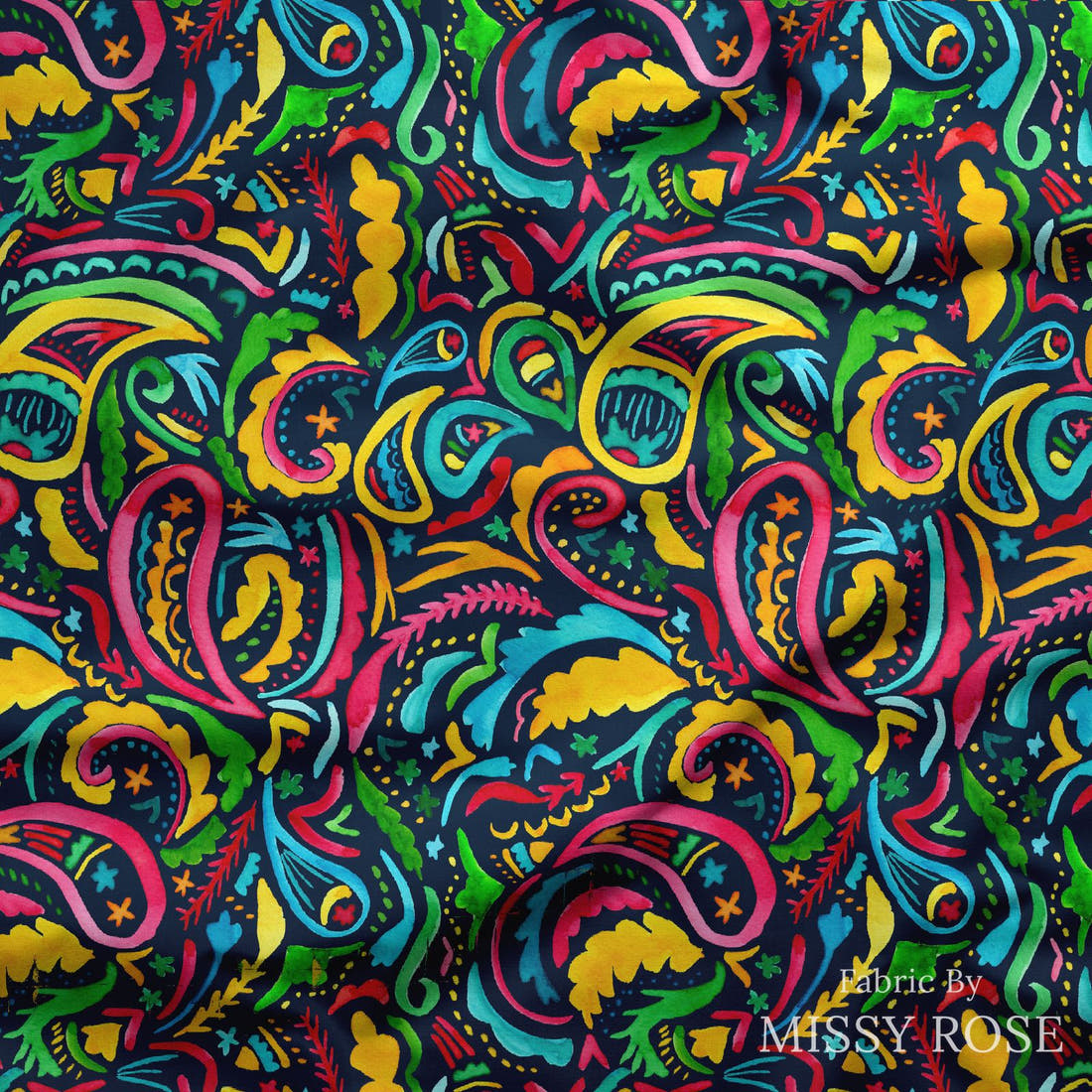 Laura Hamzic 56 draped fabric mockup - custom printed fabric by the metre | Fabric by Missy Rose