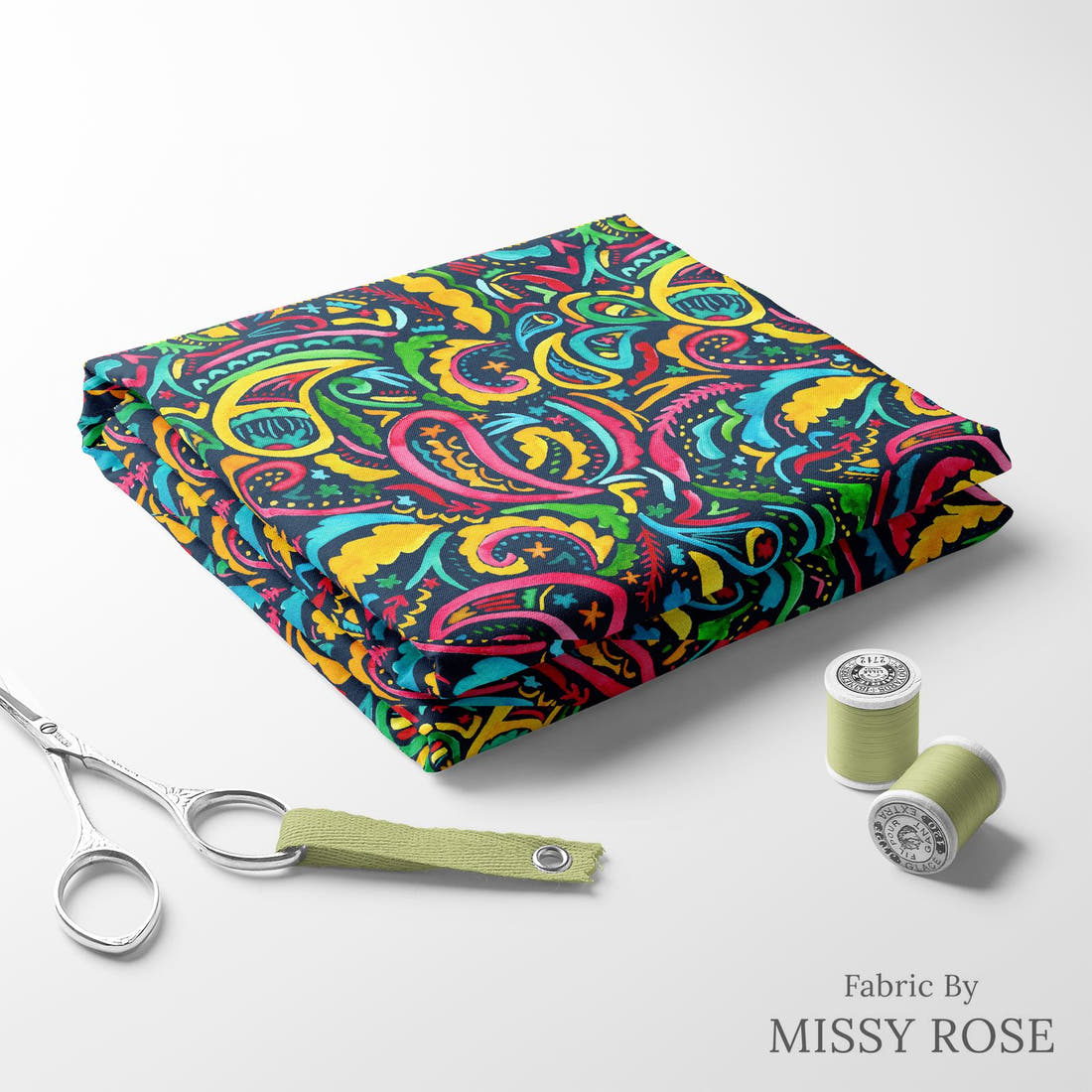 Laura Hamzic 56 folded fabric stack with matching thread - pre-order fabric Australia | Fabric by Missy Rose