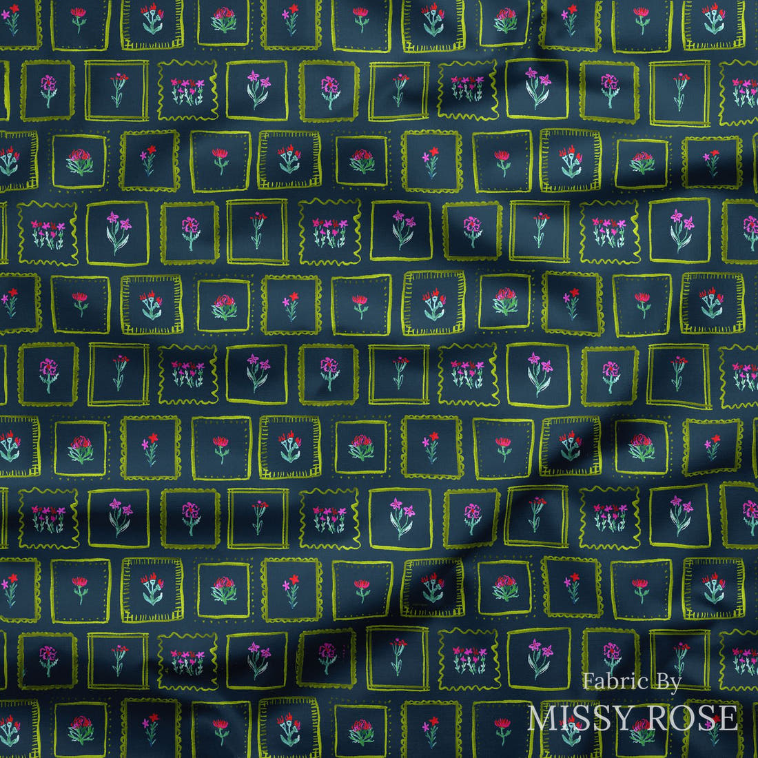 Laura Hamzic 57 draped fabric mockup - custom printed fabric by the metre | Fabric by Missy Rose