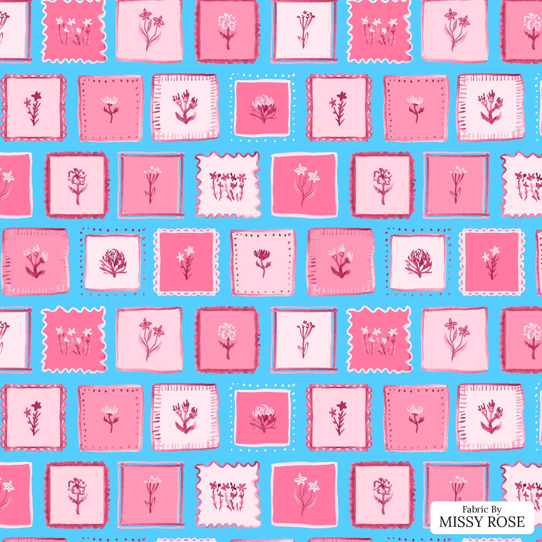 Laura Hamzic 58 - flat view of the print, zoom in for detail | Fabric by Missy Rose