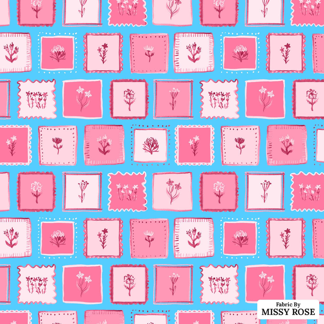 Laura Hamzic 58 - flat view of the print, zoom in for detail | Fabric by Missy Rose