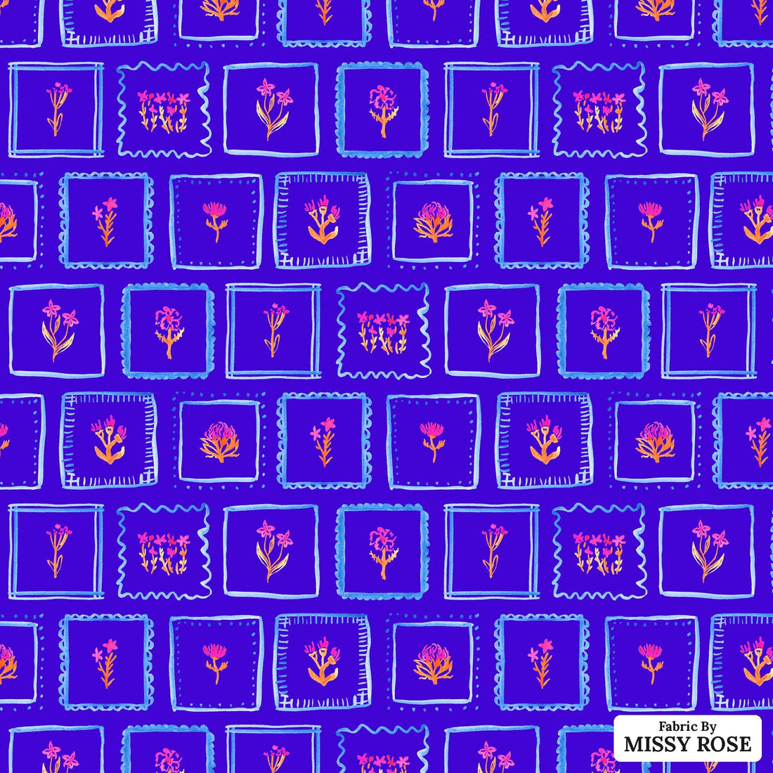 Laura Hamzic 59 - flat view of the print, zoom in for detail | Fabric by Missy Rose