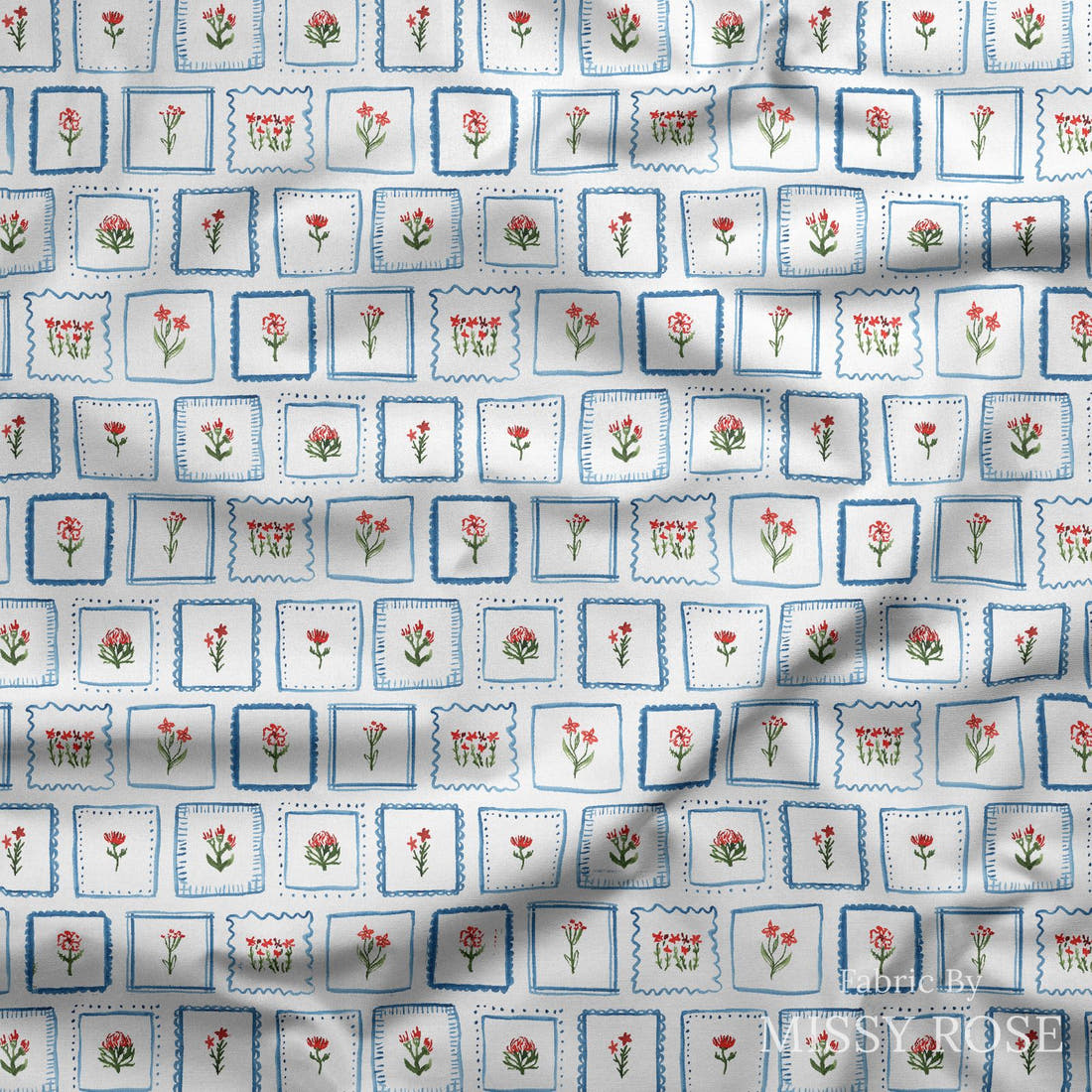 Laura Hamzic 61 draped fabric mockup - custom printed fabric by the metre | Fabric by Missy Rose