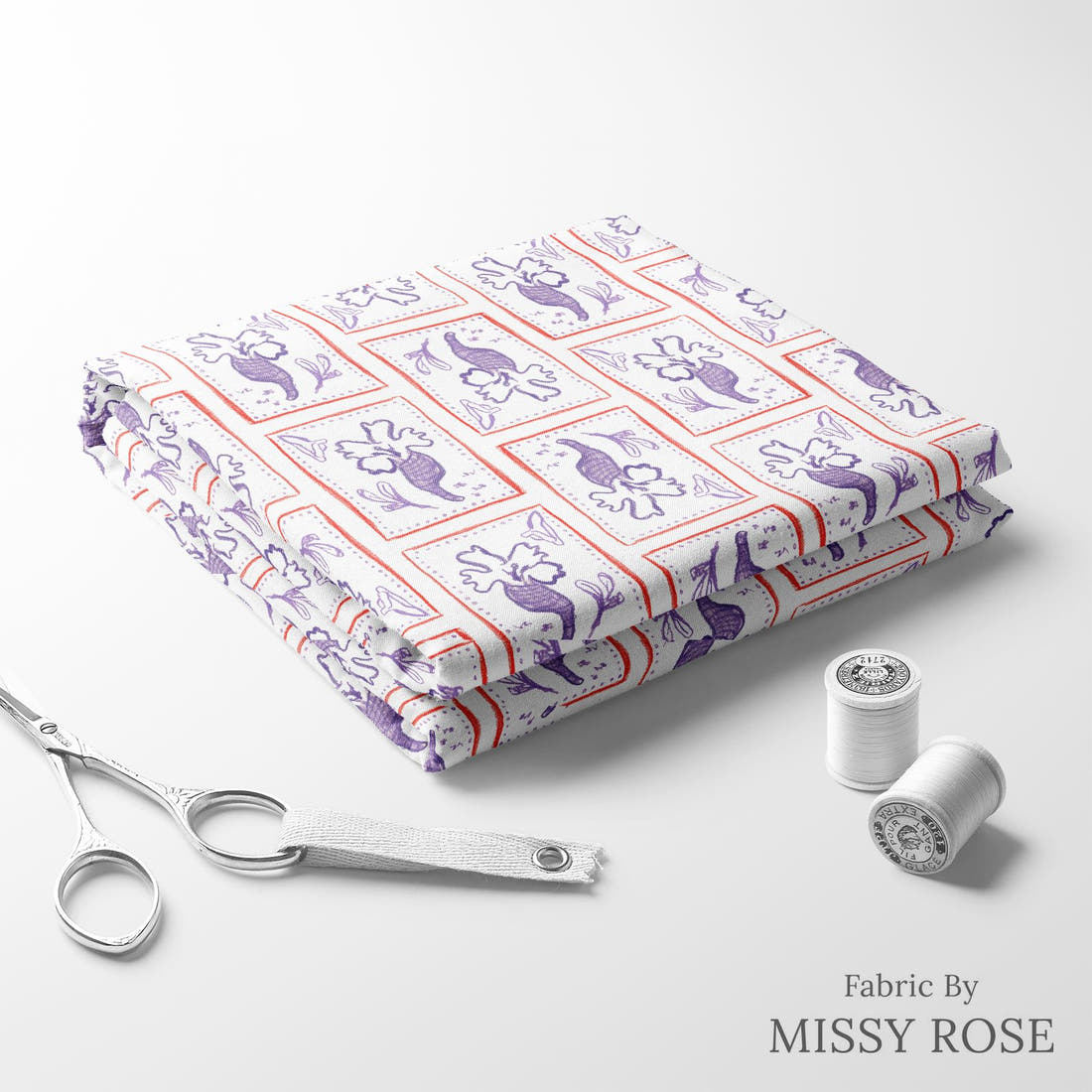 Laura Hamzic 62 folded fabric stack with matching thread - pre-order fabric Australia | Fabric by Missy Rose
