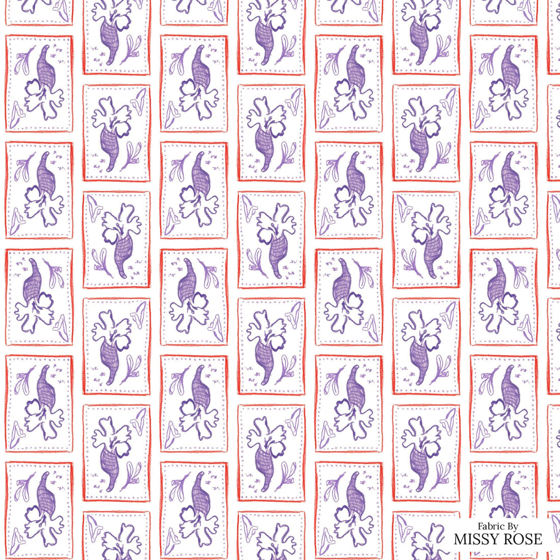 Laura Hamzic 62 - flat view of the print, zoom in for detail | Fabric by Missy Rose