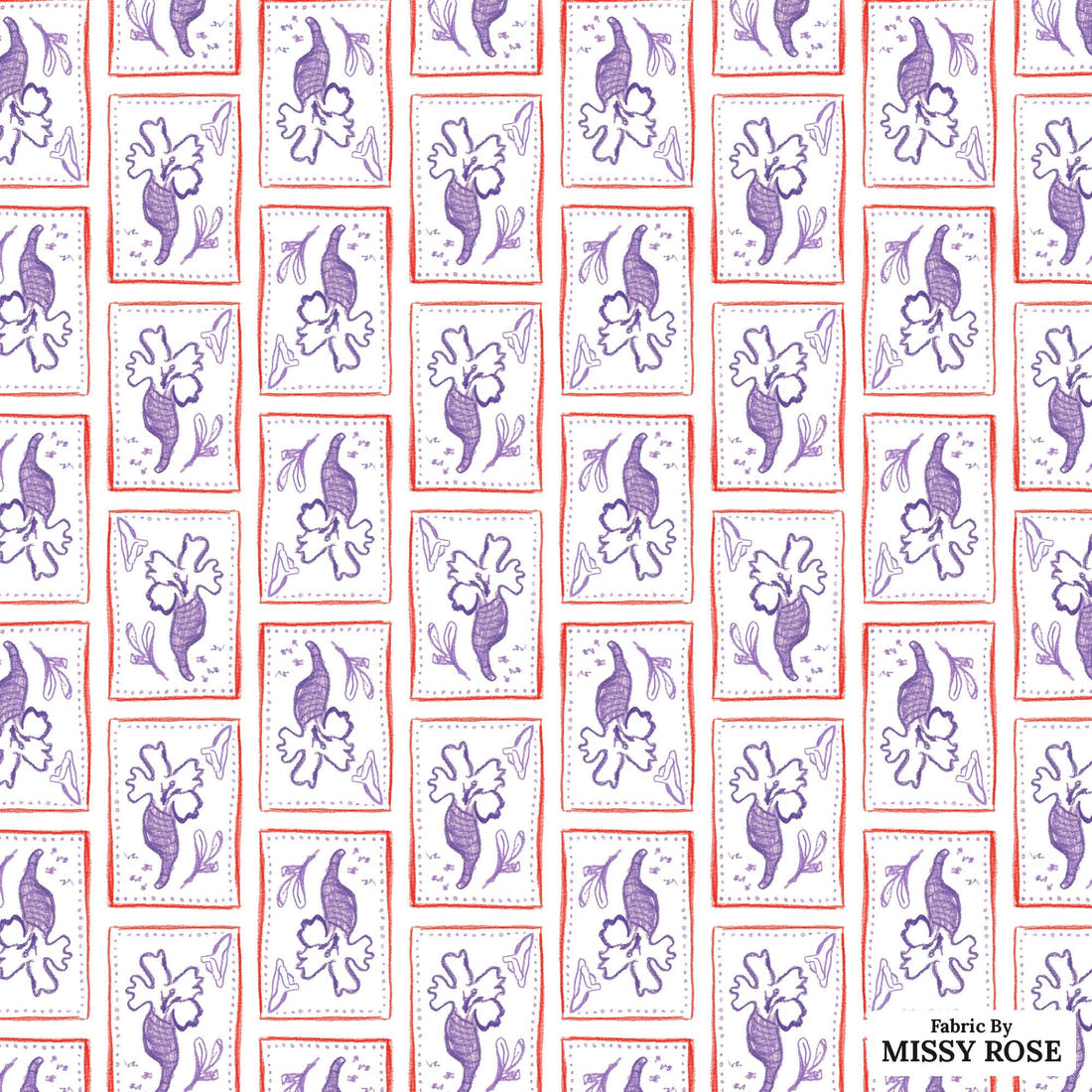 Laura Hamzic 62 - flat view of the print, zoom in for detail | Fabric by Missy Rose