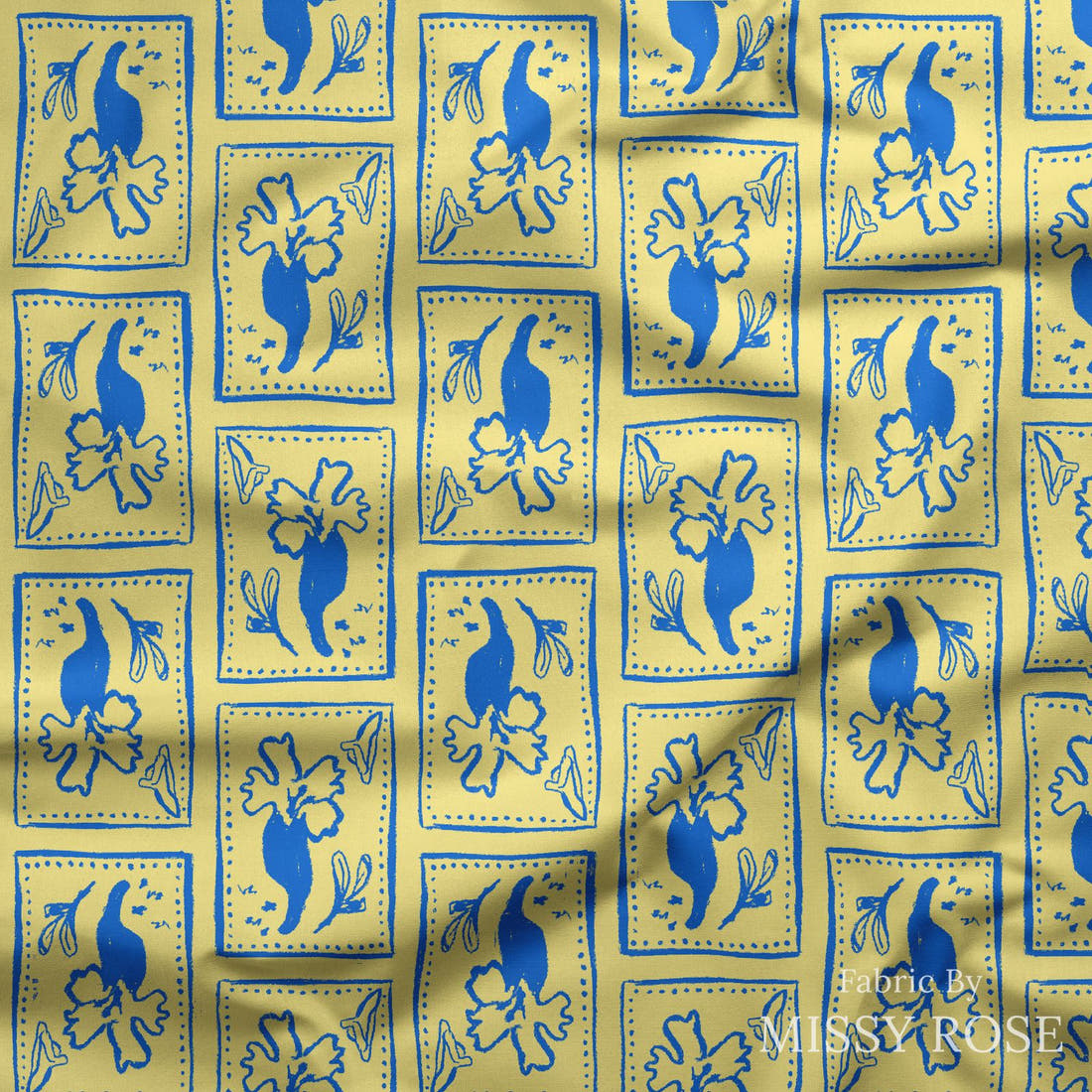 Laura Hamzic 63 draped fabric mockup - custom printed fabric by the metre | Fabric by Missy Rose