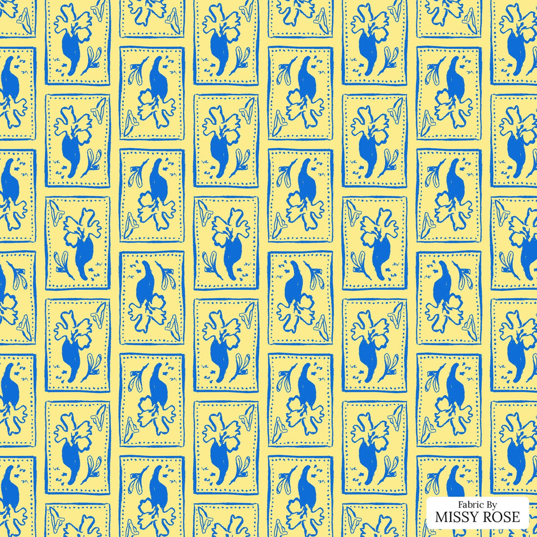 Laura Hamzic 63 - flat view of the print, zoom in for detail | Fabric by Missy Rose