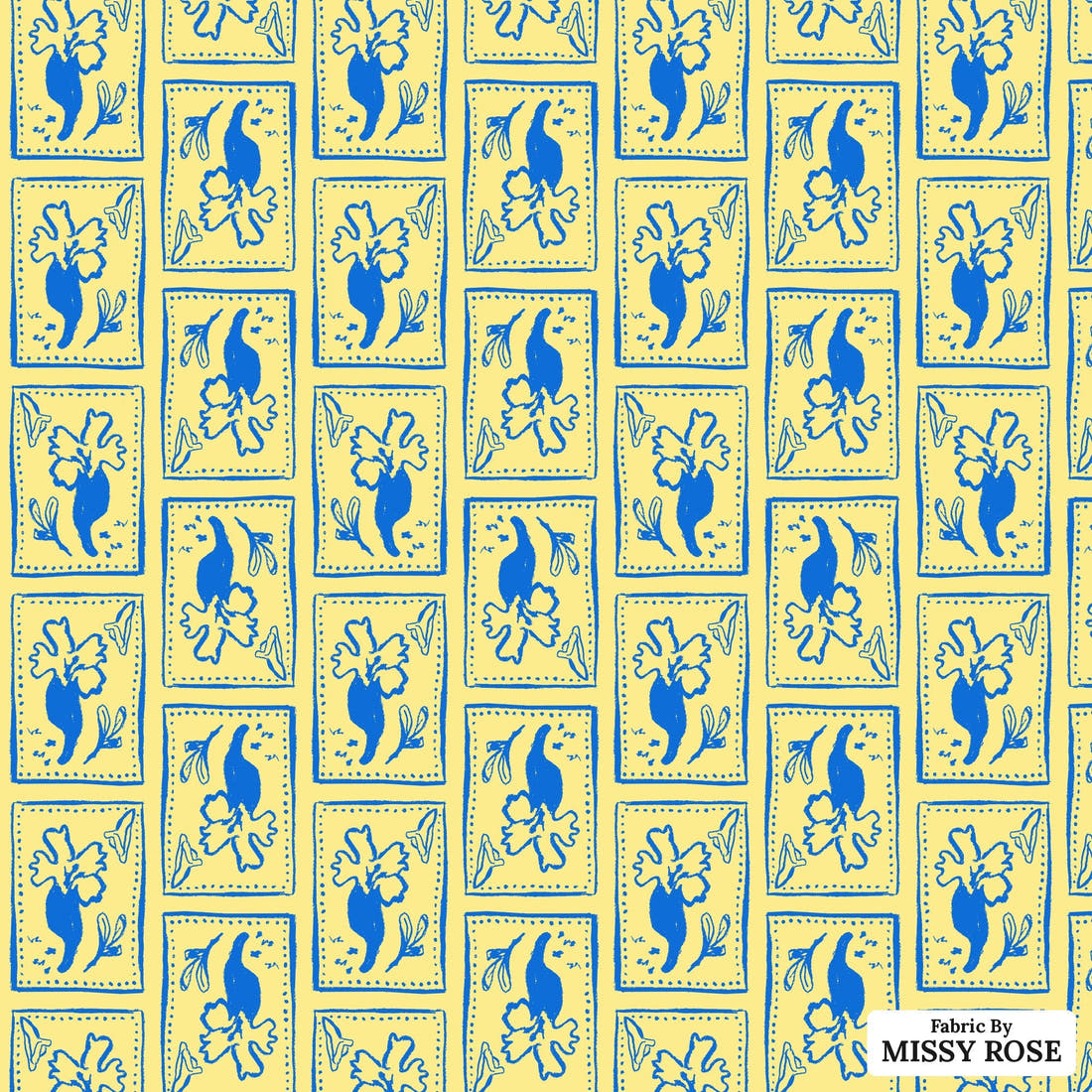 Laura Hamzic 63 - flat view of the print, zoom in for detail | Fabric by Missy Rose