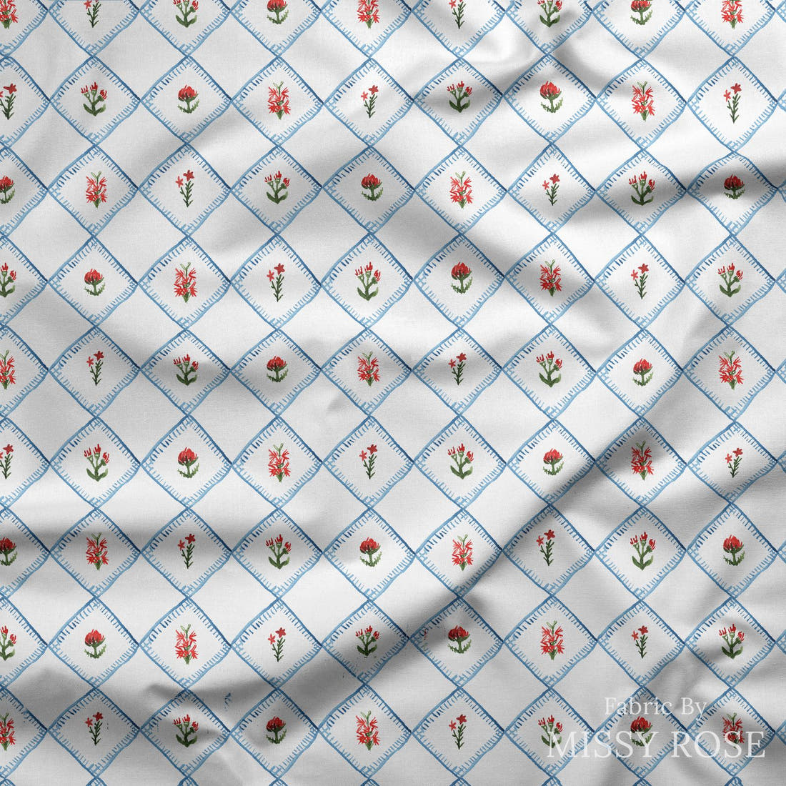 Laura Hamzic 64 draped fabric mockup - custom printed fabric by the metre | Fabric by Missy Rose