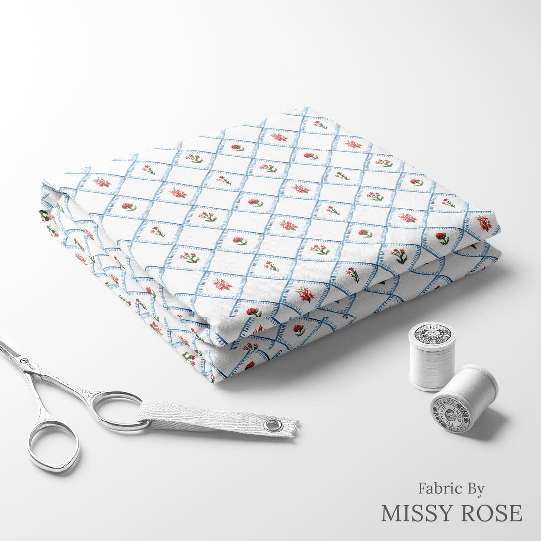 Laura Hamzic 64 folded fabric stack with matching thread - pre-order fabric Australia | Fabric by Missy Rose