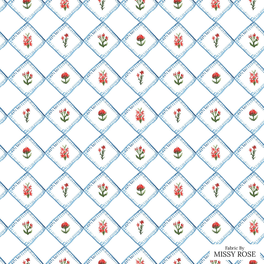 Laura Hamzic 64 - flat view of the print, zoom in for detail | Fabric by Missy Rose