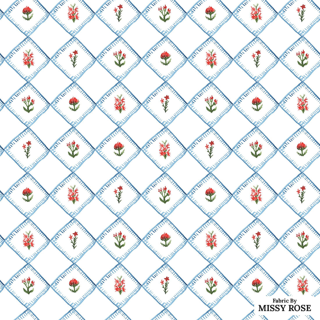 Laura Hamzic 64 - flat view of the print, zoom in for detail | Fabric by Missy Rose