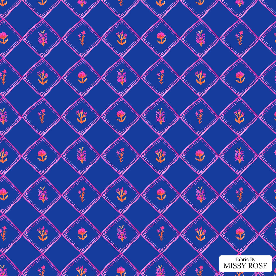 Laura Hamzic 65 - flat view of the print, zoom in for detail | Fabric by Missy Rose