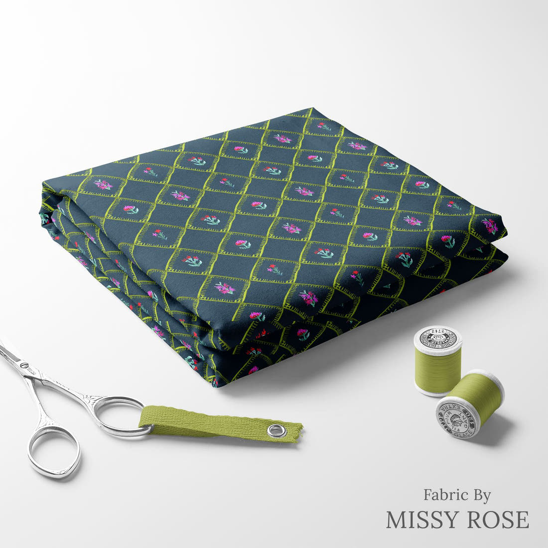 Laura Hamzic 66 folded fabric stack with matching thread - pre-order fabric Australia | Fabric by Missy Rose
