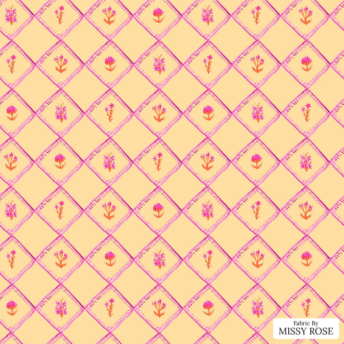 Laura Hamzic 67 - flat view of the print, zoom in for detail | Fabric by Missy Rose