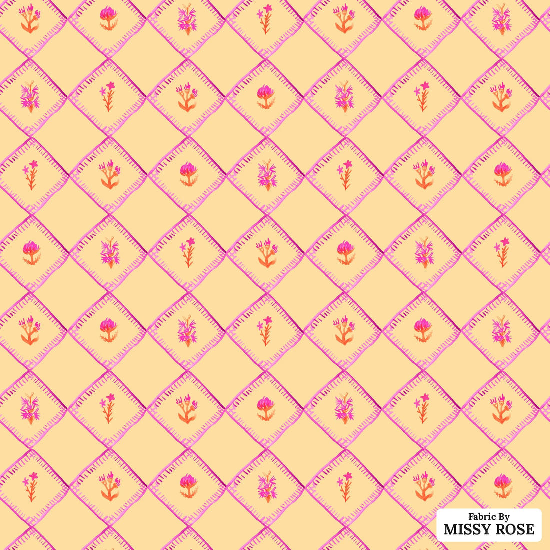 Laura Hamzic 67 - flat view of the print, zoom in for detail | Fabric by Missy Rose