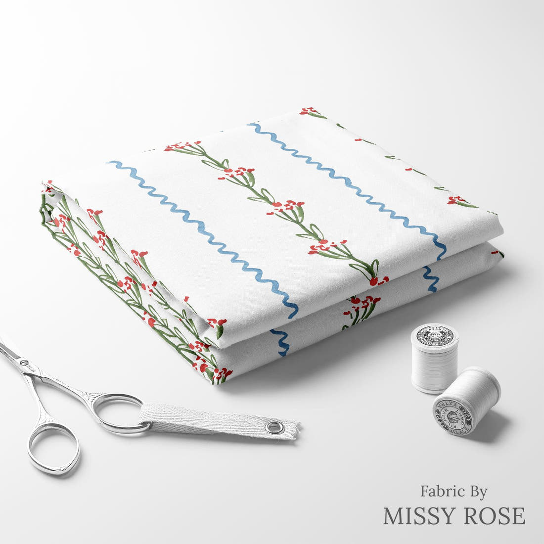 Laura Hamzic 68 folded fabric stack with matching thread - pre-order fabric Australia | Fabric by Missy Rose