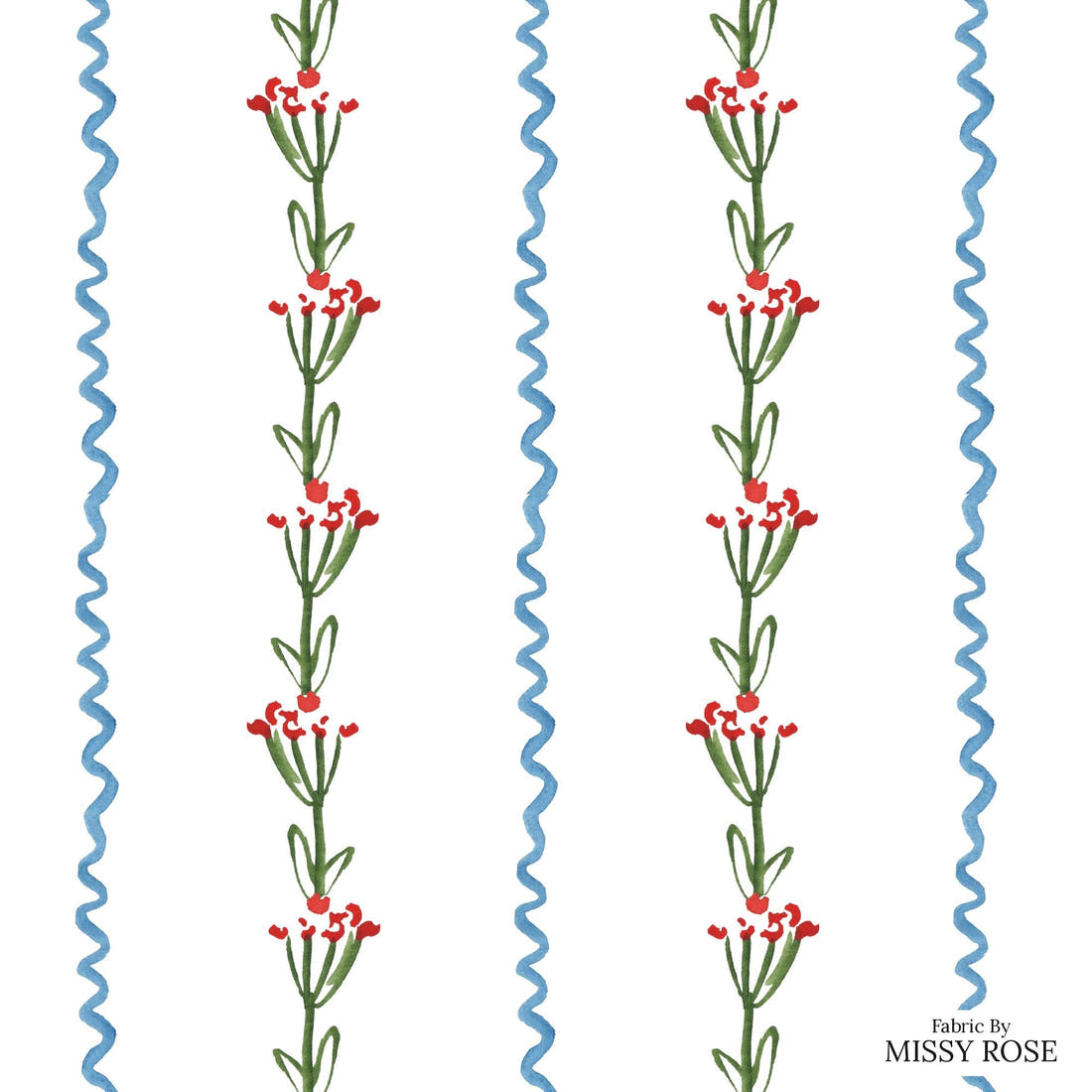 Laura Hamzic 68 - flat view of the print, zoom in for detail | Fabric by Missy Rose