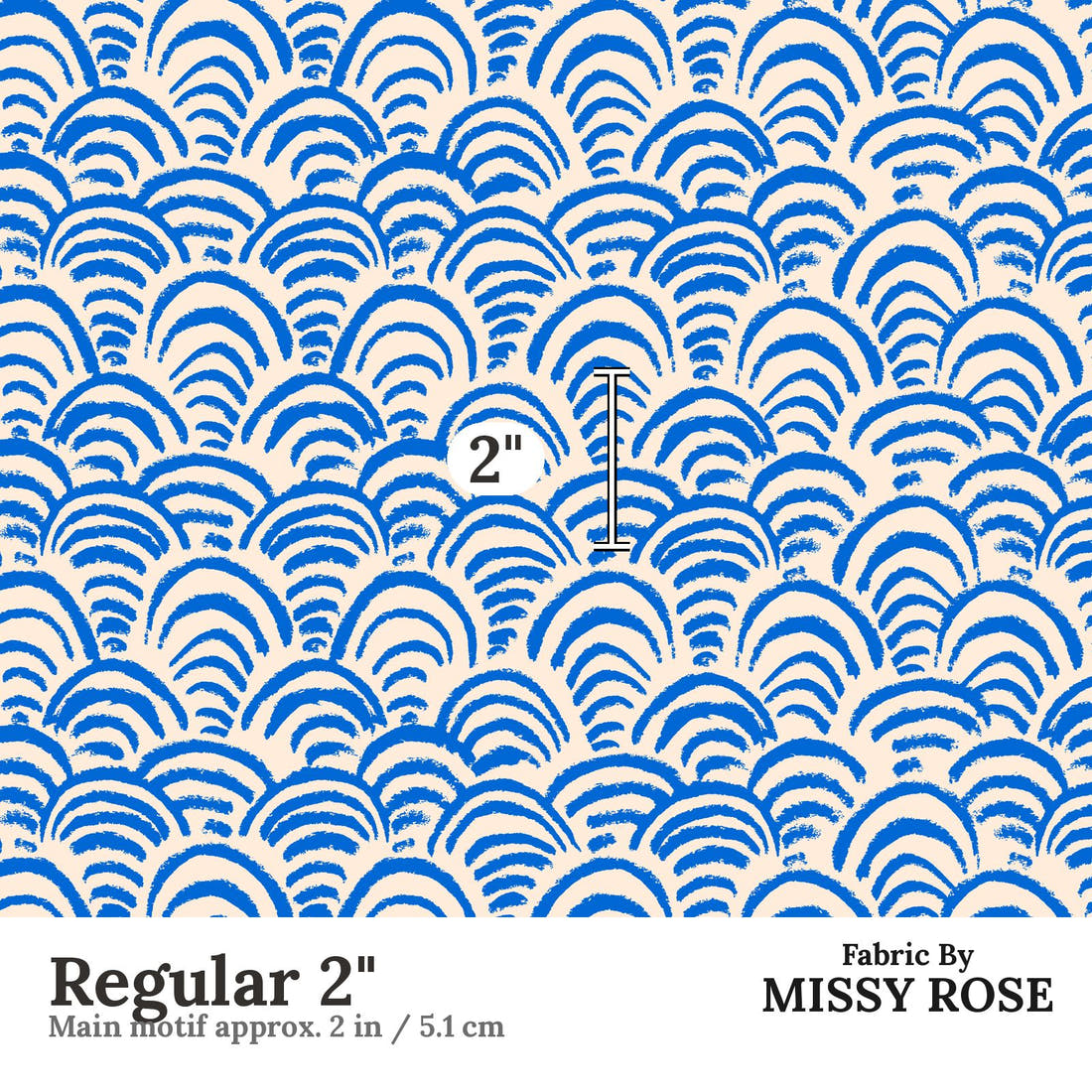 Laura Hamzic 69 Regular 2 inch print scale guide | Fabric by Missy Rose